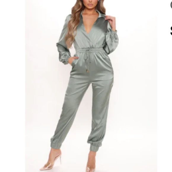 Satin Jumpsuit - Picture 2 of 4